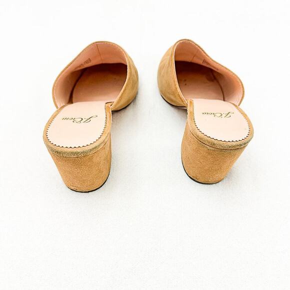 J. Crew Suede Round Toe Mules Slide On Heel Shoes Size 7 EUC - Picture 5 of 5